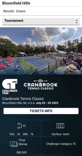 【CH75】 Cranbrook Tennis Classic